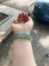 中國黃金（CHINA GOLD）次日達高冰透天青凍玉髓手鐲女款玉鐲七夕情人節禮物送女朋友老婆 京速達*天青凍玉髓手鐲【54圈口】 曬單實(shí)拍圖