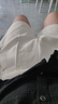 皮爾卡丹（pierre cardin）白色短褲女夏季薄款2024新款高腰a字裙褲花苞中褲休閑五分褲 米白色 XL 曬單實(shí)拍圖