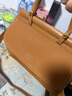 頭層牛皮包女士2026新款真皮女包斜挎郵差包大容量單肩公文包 金棕色 無(wú)禮盒2556 曬單實(shí)拍圖