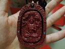 【普陀山直發(fā)】生肖吊墜高品質(zhì)朱砂本命佛蛇年護身符普賢菩薩 【牛/虎-虛空藏菩薩】和田玉珠款 曬單實(shí)拍圖