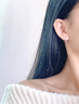 中國黃金（CHINA GOLD）足銀耳扣女士光面素圈耳環(huán)百搭簡(jiǎn)約耳飾情人節生日禮物送女友愛(ài)人 光面耳扣 曬單實(shí)拍圖