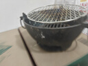小幸福燒烤爐烤肉家用煮茶圓形烤火木炭戶外多功能烤爐 22cm燒烤爐+烤網(wǎng) 曬單實拍圖