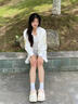 鉑吶苓洞洞鞋女夏季厚底增高eva可愛外穿踩屎感沙灘涼鞋包頭半涼拖鞋 白粉色洞洞鞋【彩虹小兔】 6cm 38-39 偏小一碼 曬單實拍圖
