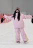 酷峰【極光】滑雪服套裝2025新款專業(yè)3L雪衣雪褲女男外套單板雙板裝備 粉躍上衣【3L單層】 M 曬單實拍圖