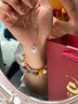 中國黃金（CHINA GOLD）星空貓銀項(xiàng)鏈女輕奢時(shí)尚銀飾鎖骨鏈七夕情人節(jié)送女朋友生日禮物 星空貓銀項(xiàng)鏈【品牌禮盒】 曬單實(shí)拍圖
