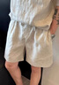 杜小閑老錢(qián)風(fēng)天絲亞麻短褲男夏季薄款寬松休閑棉麻褲子輕熟風(fēng)西裝五分褲 麻本色 XL [推薦120-140斤] 曬單實(shí)拍圖