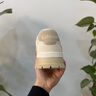 卡賓板鞋男鞋夏季新款時尚復(fù)古休閑鞋男士百搭厚底增高鞋子男拼接潮鞋 米白 41 【標(biāo)準(zhǔn)皮鞋尺碼】 曬單實拍圖