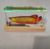 內(nèi)雕紅龍魚(yú)水晶擺件客廳玄關(guān)辦公室輕奢高檔喬遷裝飾工藝品送禮物 金龍魚(yú)20*10*4cm（內(nèi)雕水晶） 曬單實(shí)拍圖
