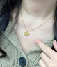 足金999蝴蝶結吊墜女5D硬金在逃公主項鏈24K純金生日禮物 足金999蝴蝶結吊墜約0.3g左右 足金999蝴蝶結【單吊墜】 曬單實(shí)拍圖