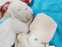 Jellycat英國高端毛絨玩具 花布乳白色邦尼兔安撫巾15cm 嬰兒新生兒禮物 曬單實(shí)拍圖