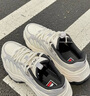 斐樂(lè)（FILA）官方女鞋魚(yú)刺4代老爹鞋運(yùn)動(dòng)鞋2025春季新款增高鞋休閑鞋 雪白/月巖灰-SL 36.5 曬單實(shí)拍圖