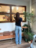 Calvin KleinJeans【復(fù)刻90系列】25春夏女士ck復(fù)古做舊直筒牛仔褲47B921G UQY-牛仔淺藍(lán) 27 曬單實(shí)拍圖