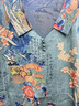 梵花秀中老年女裝洋氣上衣新中式媽媽裝套裝時(shí)尚冰絲短袖小衫新款上衣 藍(lán)色 單上衣 2XL 建議穿90-100斤 曬單實(shí)拍圖