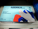 愛馬斯（AMMEX）一次性手套乳膠手套中碼100只高彈餐飲家用清潔洗碗防水橡膠手套 曬單實拍圖