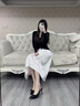 多菲尼森法式?jīng)鲂?025夏季新款緞面高跟鞋女細跟蝴蝶結(jié)氣質(zhì)尖頭單鞋包頭 黑色 9cm 38 （尺碼偏?。?曬單實拍圖