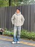 Teenie Weenie Men小熊男裝三防連帽防風(fēng)寬松90鴨絨鎖溫厚款羽絨服 淺卡其色 M 曬單實(shí)拍圖