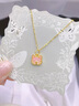 中國黃金（CHINA GOLD）黃金項鏈女足金可愛(ài)貓咪頭吊墜首飾情人節實(shí)用生日禮物送女友老婆 足金可愛(ài)貓咪吊墜 約0.6g【贈銀鏈】 曬單實(shí)拍圖