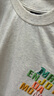 MEDM美式嘻哈彩虹字體刺繡短袖T恤男夏季潮牌高街休閑五分袖體恤 雪花灰（現(xiàn)貨） S 曬單實(shí)拍圖