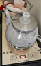 益茶福全自動(dòng)上水電熱水壺底部上水嵌入式茶臺(tái)功夫茶燒水壺飲水燒水一體機(jī)抽水玻璃煮茶壺保溫泡茶壺 SQ-008金色玻璃套裝 1L 曬單實(shí)拍圖