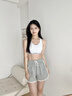Calvin Klein內(nèi)衣【七夕禮盒明星同款摩登引力帶】女ck輕運動美背文胸QF3785AD 100-月光白 M 推薦75B-85A 曬單實拍圖