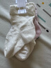 OAK FAMILY防蚊短襪嬰兒夏季透氣舒適純棉薄款6一12月男女寶寶襪子 3雙裝 粉色+白色+淺紫 3雙 0-6月 曬單實(shí)拍圖