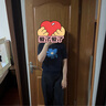 初語(yǔ)綠絨蒿提花針織衫女2025夏季新款植物系撞色清新短袖小衫上衣 深藍(lán)色 L 曬單實(shí)拍圖
