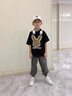 G.DUCKKIDS小黃鴨男童夏季褲子2025新款夏裝兒童純棉寬松薄款長(cháng)褲大童防蚊褲 格子-純棉夏涼薄款透氣 140 (建議125-135cm 7-8周歲） 曬單實(shí)拍圖