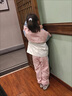 G.DUCKKIDS女童套裝春秋2025新款韓版兒童休閑運(yùn)動服兩件套裝時髦洋氣中大童 藕色 130 曬單實(shí)拍圖