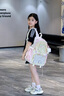 沫子高顏值吧唧痛包書包女生高中初中生輕便可愛小學生大學生雙肩包女 綠色 帶徽章兔子+眉毛星星掛件 雙肩包 曬單實拍圖