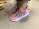 G.DUCKKIDS小黃鴨兒童運動鞋女童網鞋新款春夏季中大童女孩飛織一腳蹬懶人鞋 粉紅色 33碼-內長約20.8cm 曬單實拍圖