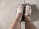 度亦美夏季真皮牛筋底女鞋軟底不累腳中老年媽媽鞋鏤空網(wǎng)鞋上班樂(lè)福鞋女 米色 38 (240mm) 曬單實(shí)拍圖