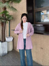 花花公子（PLAYBOY）大碼冰絲中長款防曬衣女寬松夏薄款連帽開衫防紫外線透氣收腰外套 豆沙粉 4XL 建議175-205斤 曬單實拍圖