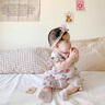 G.DUCK KIDS小黃鴨童裝嬰兒衣服夏季薄款新生兒連體衣中國風(fēng)小碎花爬爬服女寶 粉色 66cm 66碼適合3-6個(gè)月(10-13斤) 曬單實(shí)拍圖