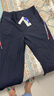 ELLE ACTIVE梭織透氣八分褲女裝夏季拉鏈口袋褲腳開(kāi)叉顯瘦干爽運動(dòng)休閑褲女 藏青色 2XL 曬單實(shí)拍圖