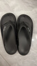 樸西人字拖男夏季外穿黑色拖鞋防滑浴室居家洗澡沙灘海邊夾板女涼拖鞋 珍珠黑 高彈EVA安全更舒適 44-45 曬單實(shí)拍圖