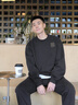 回力圓領(lǐng)衛(wèi)衣男秋季寬松舒適透氣親膚套頭衫潮流百搭柔軟親膚長袖外套 【重磅棉】-黑#HL回型標 M 曬單實拍圖