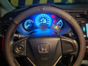 JZCP汽車(chē)方向盤(pán)套四季通用夏季高檔真皮防滑吸汗超薄保護(hù)男士把套裝飾 本田CRV凌派XRV雅閣皓影奧德賽冠道型格思域 黑色紅線 帶車(chē)標(biāo)款 曬單實(shí)拍圖