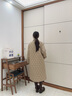 波司登（BOSIDENG）2025新款輕薄90鵝絨服女長款小香風菱格襯衫領(lǐng)保暖外套B250134188 【店長推薦】慕斯卡其|7C83 S 160/84A 體重約100-110斤 曬單實拍圖