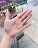 恩碩黃金項鏈三生花女999足金花朵吊墜結(jié)婚嫁520禮物情人節(jié)禮物送女友 黃金三生花項鏈金重約6.72克 曬單實拍圖