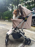 依比呀呀（ibiyaya）狗狗推車小型犬寵物手推車貓咪一鍵折疊泰迪比熊雪納瑞博美FS1670 FS2470卡其棕 曬單實拍圖