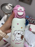貝親（Pigeon）×miiiiichan趣玩 保溫杯兒童水杯 直筒杯600ml（粉色愛心小狗） 曬單實(shí)拍圖
