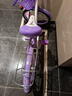 鳳凰兒童自行車(chē)中大童公主款可折疊車(chē)6-8-12歲青少女腳踏車(chē)童車(chē)學(xué)生車(chē) 旅程-黑色外胎 紫色 20寸（適合130-150cm) 曬單實(shí)拍圖