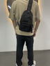 七匹狼（SEPTWOLVES）胸包男士包包斜挎包單肩包大容量時(shí)尚休閑2025新款隨身便攜小背包 黑色款【五隔層收納】 大號(hào) 曬單實(shí)拍圖