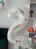 仕彩 白色印花數(shù)字氣球裝飾品兒童生日派對(duì)場(chǎng)景布置戶外手持拍照道具2 曬單實(shí)拍圖