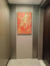 新中式靠山峰浮雕餐廳裝飾畫紅色玄關(guān)過道掛畫立體客廳背景墻壁畫 A 【升級】浮雕肌理 60*90 輕奢金（鈦鋁金屬拉絲 曬單實拍圖