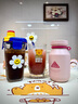 Glasslock&wigglewiggle聯(lián)名款卡通印花玻璃水杯家用手提新款杯子花朵380ml 曬單實(shí)拍圖