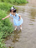 G.DUCKKIDS小黃鴨愛莎公主裙女童夏裝連衣裙2025新款女寶寶Polo夏季艾莎裙子 藍(lán)色送皇冠+魔法棒 110 (建議98-105cm 3-4周歲） 曬單實(shí)拍圖
