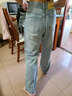 衣品天成【天絲薄款】牛仔褲女士2025秋季舒適寬松直筒垂感休閑闊腿褲子女 曬單實(shí)拍圖