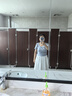 百圖betu女裝2025夏季新款T恤假兩件撞色領柔軟拉架棉短袖上衣2504T31 淺蘭 M 曬單實拍圖