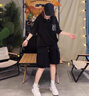 麓格立 工裝短褲女夏季涼感薄款運(yùn)動(dòng)速干外穿冰絲寬松顯瘦休閑五分褲 工裝短褲黑色 3XL 【建議160-180斤】卡碼拍大 曬單實(shí)拍圖